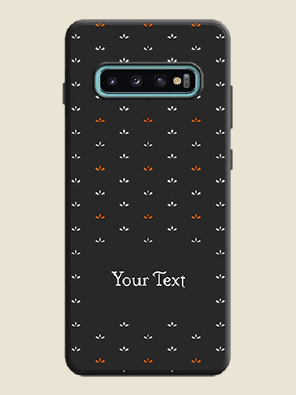 Custom Simple Pattern With Custom Text On Space Black Personalized Soft Matte Phone Covers -Samsung Galaxy S10 Plus - alternate view