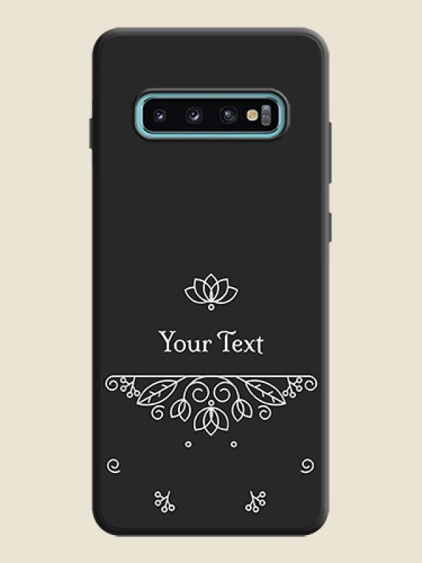 Custom Lotus Garden Custom Text On Space Black Personalized Soft Matte Phone Covers -Samsung Galaxy S10 Plus - alternate view