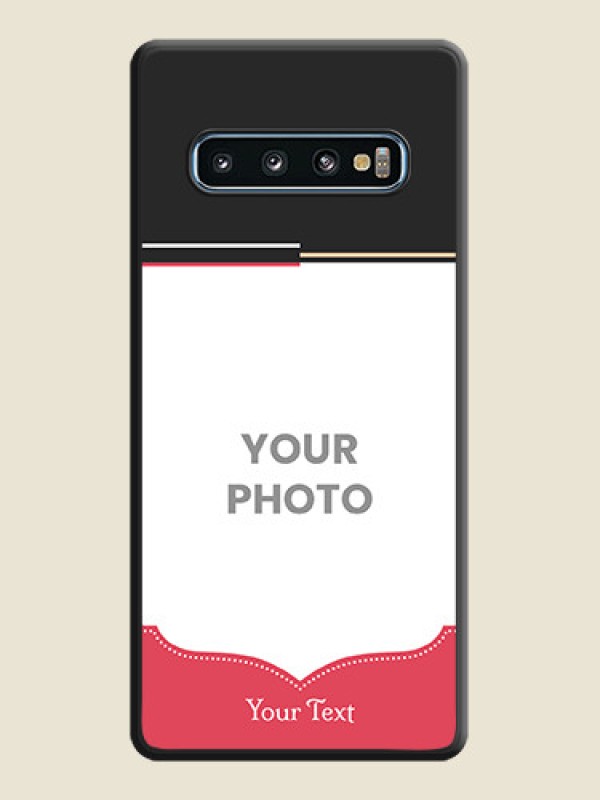 Custom Classic Plain Design with Name on Photo on Space Black Soft Matte Phone Cover - Galaxy S10 - alternate view