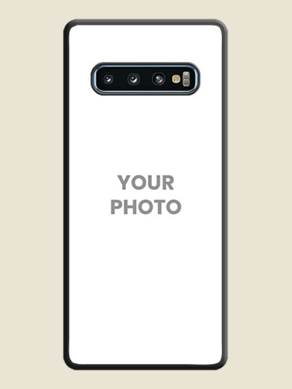 Custom Full Single Pic Upload On Space Black Personalized Soft Matte Phone Covers -Samsung Galaxy S10 - alternate view
