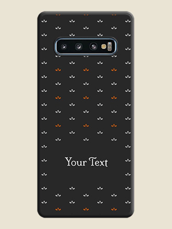 Custom Simple Pattern With Custom Text On Space Black Personalized Soft Matte Phone Covers -Samsung Galaxy S10 - alternate view