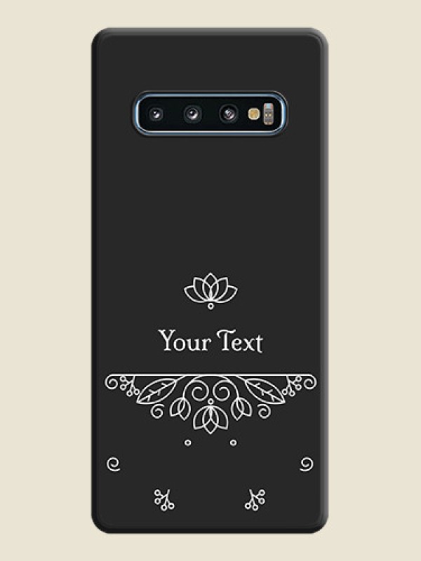 Custom Lotus Garden Custom Text On Space Black Personalized Soft Matte Phone Covers -Samsung Galaxy S10 - alternate view