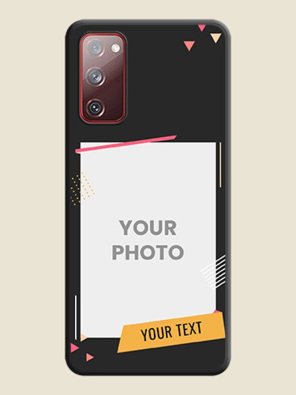 Custom Photo Frame with Triangle Small Dots on Photo on Space Black Soft Matte Back Cover - Galaxy S20 FE 5G - alternate view