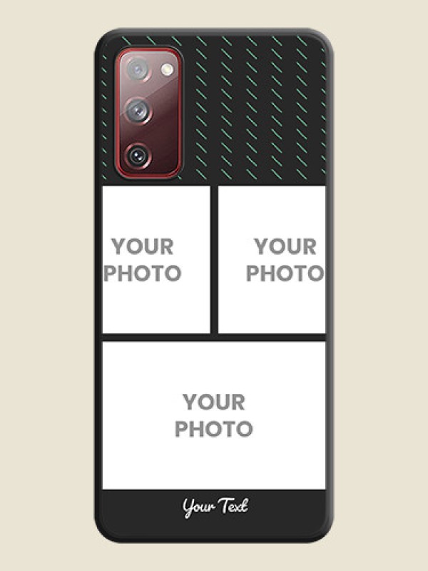 Custom Cross Dotted Pattern with 2 Image Holder  on Personalised Space Black Soft Matte Cases - Galaxy S20 FE 5G - alternate view