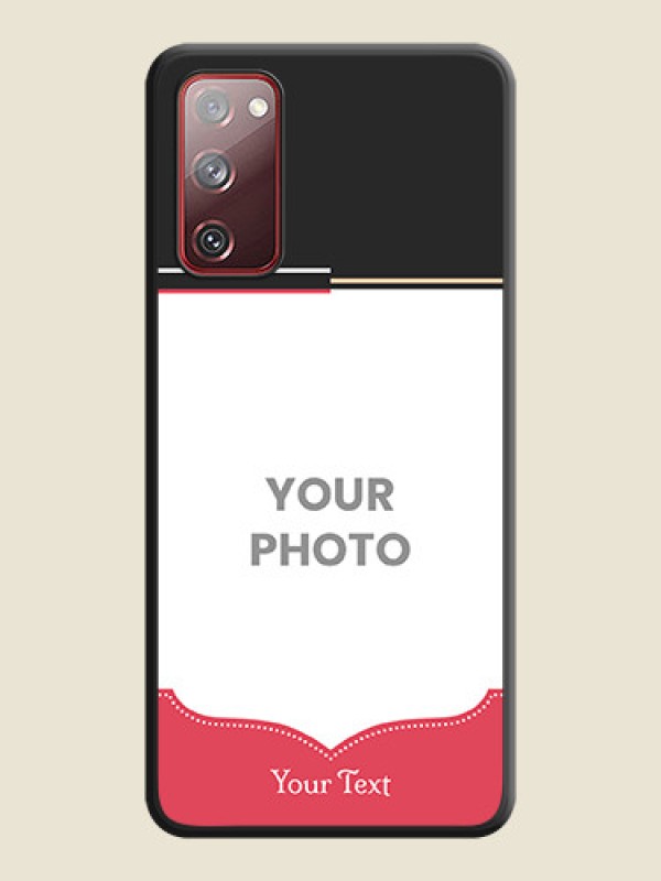 Custom Classic Plain Design with Name on Photo on Space Black Soft Matte Phone Cover - Galaxy S20 FE 5G - alternate view