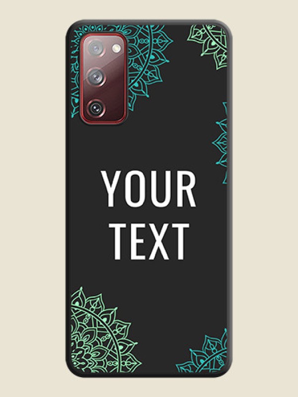 Custom Your Name with Floral Design on Space Black Custom Soft Matte Back Cover - Galaxy S20 FE 5G - alternate view