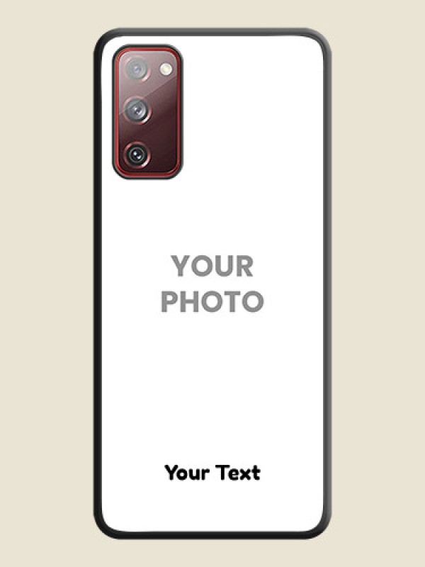 Custom Full Single Pic Upload With Text On Space Black Personalized Soft Matte Phone Covers -Samsung Galaxy S20 Fe 5G - alternate view