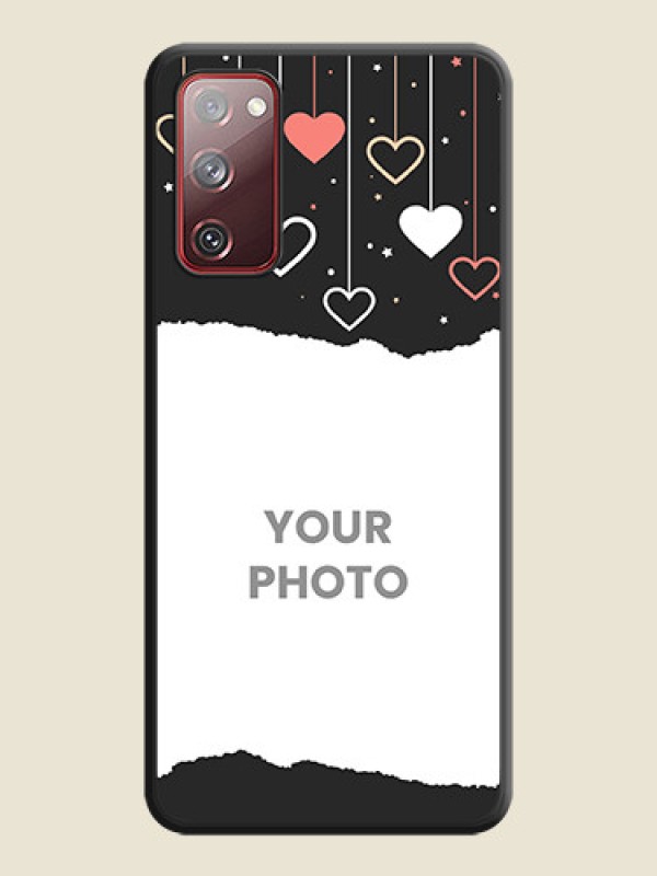 Custom Love Hangings with Splash Wave Picture on Space Black Custom Soft Matte Phone Back Cover - Galaxy S20 FE - alternate view
