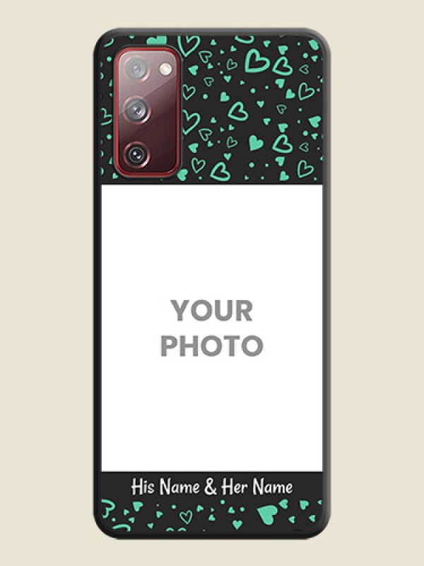 Custom Sea Green Indefinite Love Pattern on Photo on Space Black Soft Matte Mobile Cover - Galaxy S20 FE - alternate view