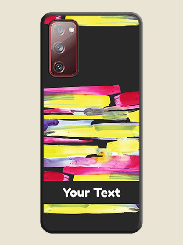 Custom Brush Coloured on Space Black Personalized Soft Matte Phone Covers - Galaxy S20 FE - alternate view