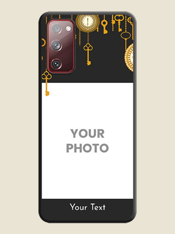 Custom Decorative Design with Text on Space Black Custom Soft Matte Back Cover - Galaxy S20 FE - alternate view