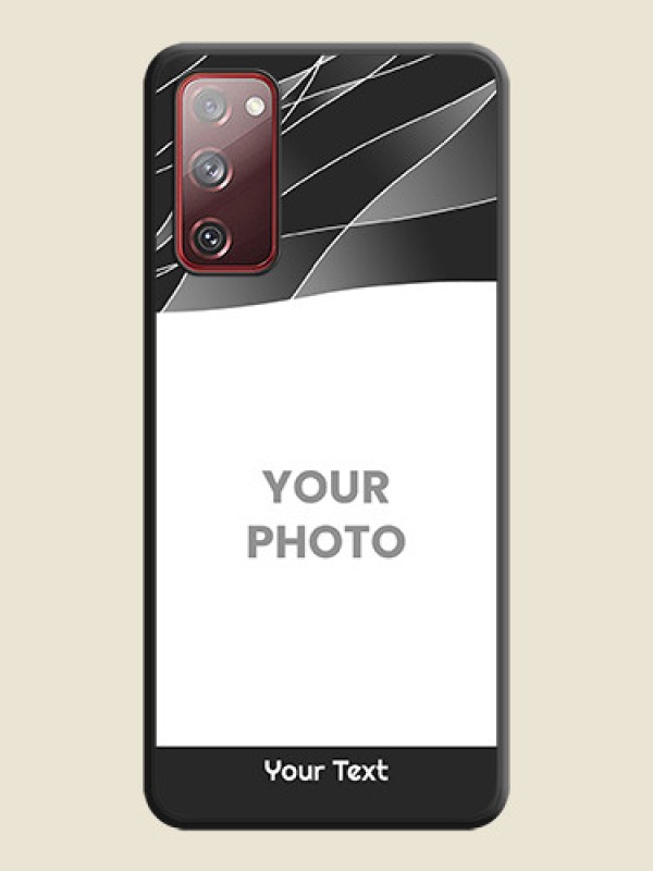 Custom Mixed Wave Lines on Photo on Space Black Soft Matte Mobile Cover - Galaxy S20 FE - alternate view