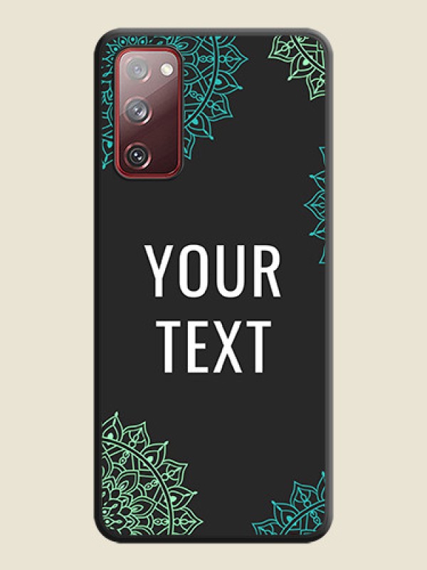 Custom Your Name with Floral Design on Space Black Custom Soft Matte Back Cover - Galaxy S20 FE - alternate view