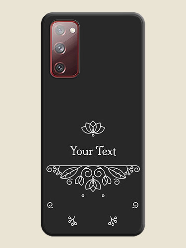 Custom Lotus Garden Custom Text On Space Black Personalized Soft Matte Phone Covers -Samsung Galaxy S20 Fe - alternate view
