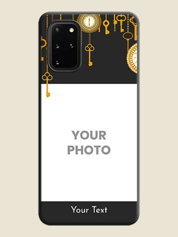 Custom Decorative Design with Text on Space Black Custom Soft Matte Back Cover - Galaxy S20 Plus - alternate view