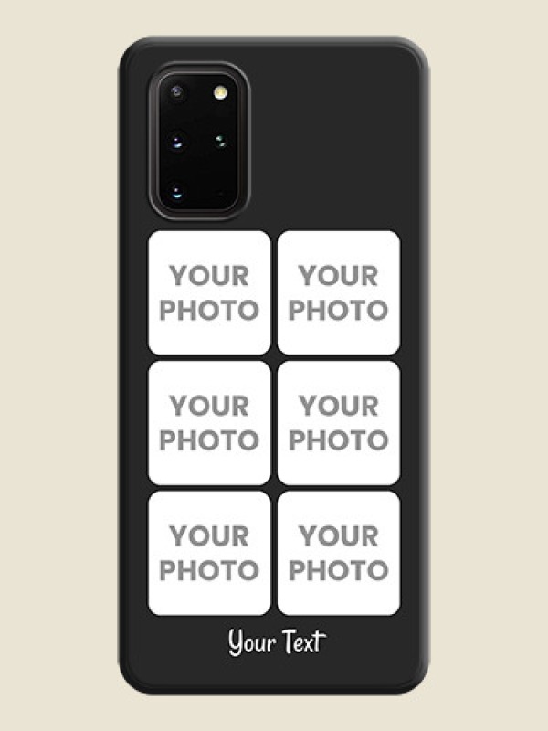 Custom Floral Art with 6 Image Holder - Photo on Space Black Soft Matte Mobile Case - Galaxy S20 Plus - alternate view