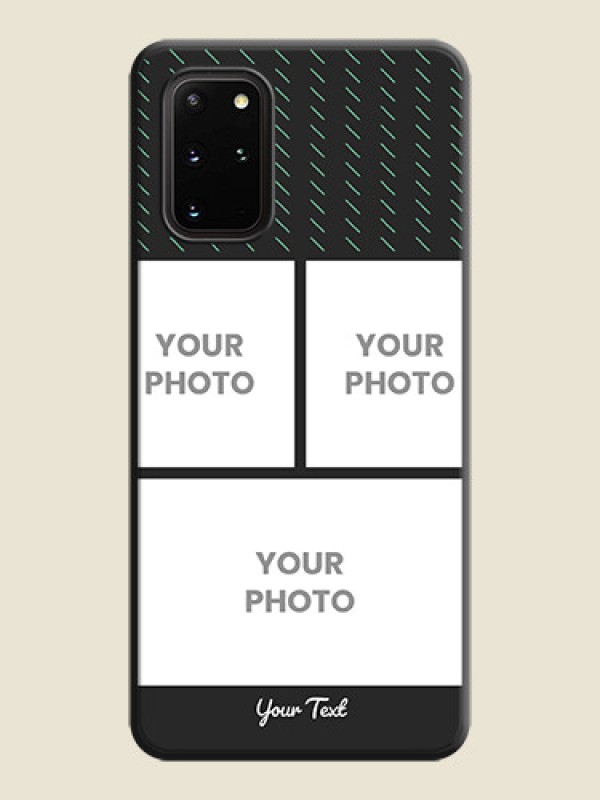 Custom Cross Dotted Pattern with 2 Image Holder  on Personalised Space Black Soft Matte Cases - Galaxy S20 Plus - alternate view