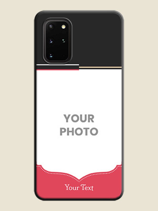 Custom Classic Plain Design with Name - Photo on Space Black Soft Matte Phone Cover - Galaxy S20 Plus - alternate view