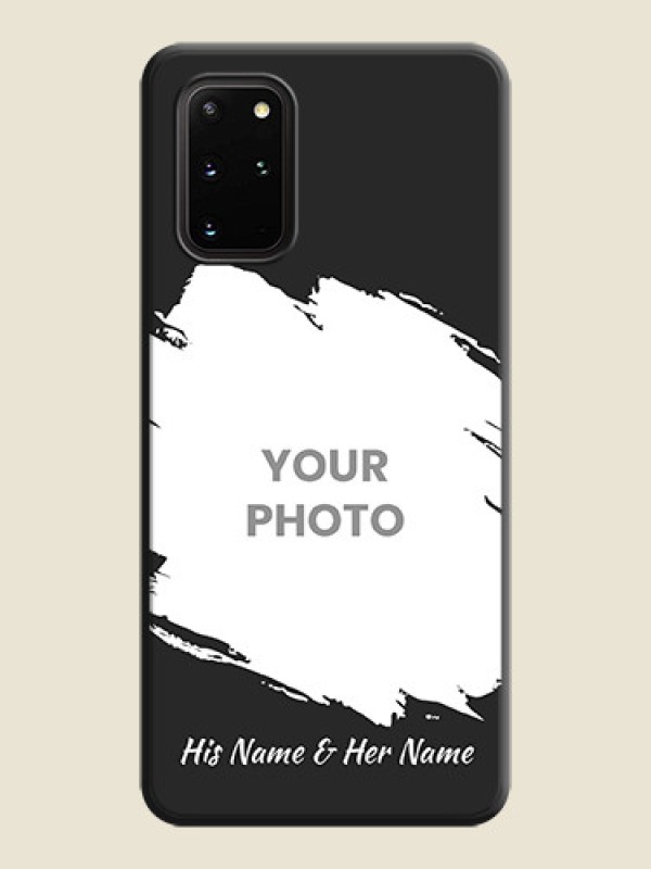 Custom Grunge Brush Strokes - Photo on Space Black Soft Matte Back Cover - Galaxy S20 Plus - alternate view