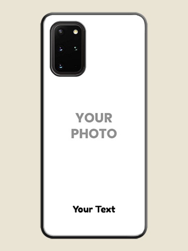 Custom Full Single Pic Upload With Text On Space Black Personalized Soft Matte Phone Covers -Samsung Galaxy S20 Plus - alternate view