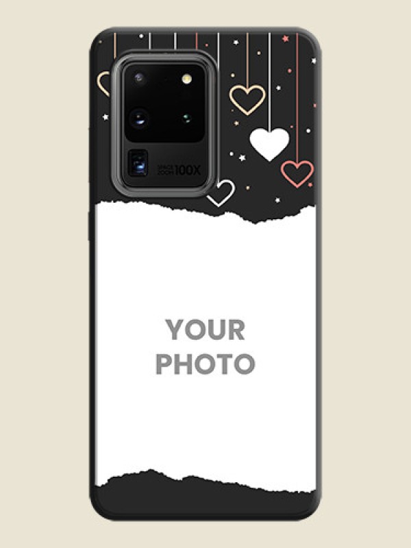 Custom Love Hangings with Splash Wave Picture on Space Black Custom Soft Matte Phone Back Cover - Galaxy S20 Ultra - alternate view