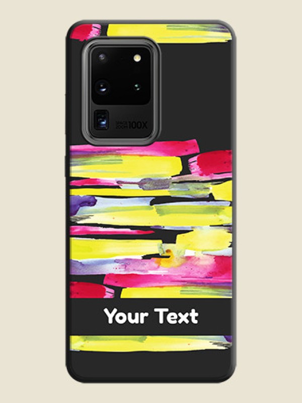 Custom Brush Coloured on Space Black Personalized Soft Matte Phone Covers - Galaxy S20 Ultra - alternate view