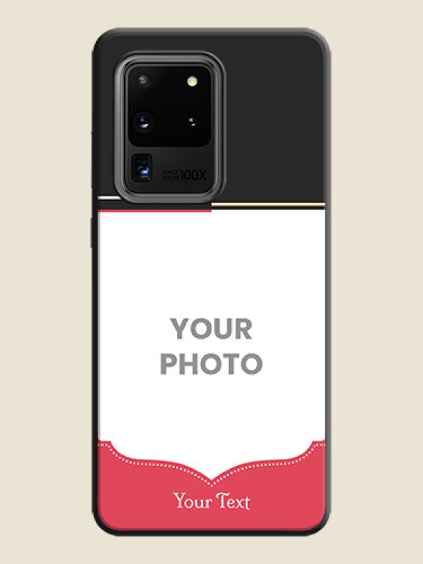 Custom Classic Plain Design with Name - Photo on Space Black Soft Matte Phone Cover - Galaxy S20 Ultra - alternate view
