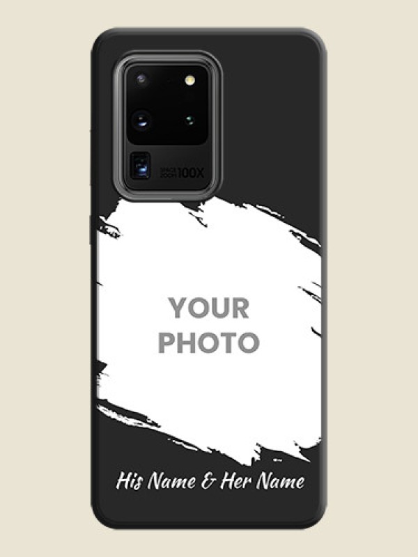 Custom Grunge Brush Strokes - Photo on Space Black Soft Matte Back Cover - Galaxy S20 Ultra - alternate view