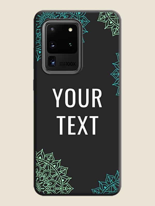 Custom Your Name with Floral Design on Space Black Custom Soft Matte Back Cover - Galaxy S20 Ultra - alternate view
