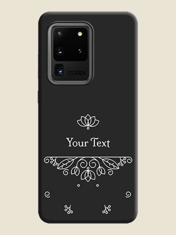 Custom Lotus Garden Custom Text On Space Black Personalized Soft Matte Phone Covers -Samsung Galaxy S20 Ultra - alternate view