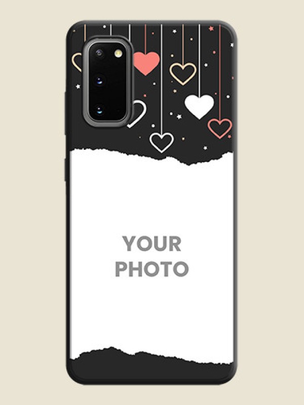 Custom Love Hangings with Splash Wave Picture on Space Black Custom Soft Matte Phone Back Cover - Galaxy S20 - alternate view