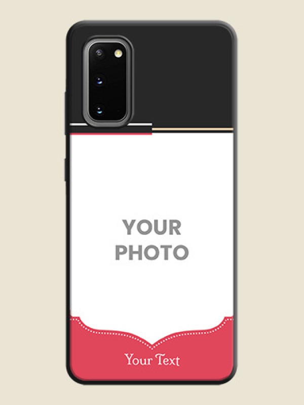 Custom Classic Plain Design with Name - Photo on Space Black Soft Matte Phone Cover - Galaxy S20 - alternate view
