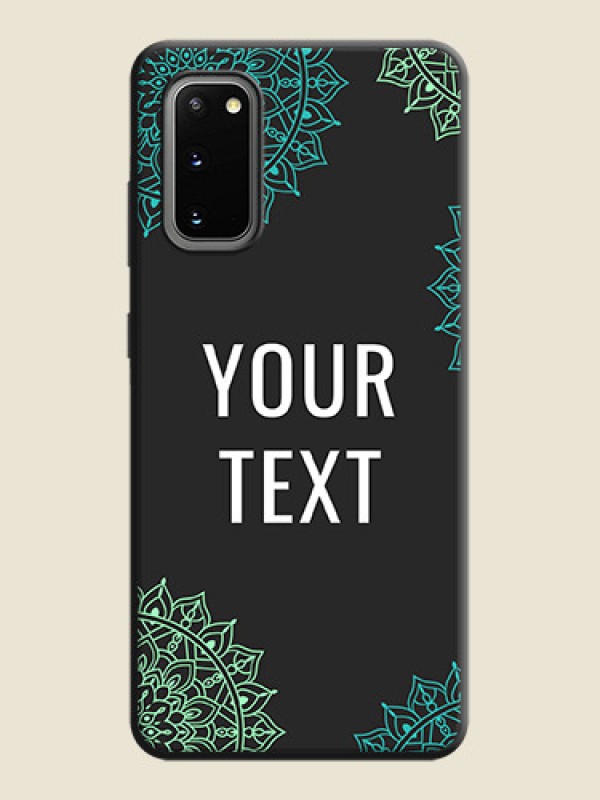 Custom Your Name with Floral Design on Space Black Custom Soft Matte Back Cover - Galaxy S20 - alternate view
