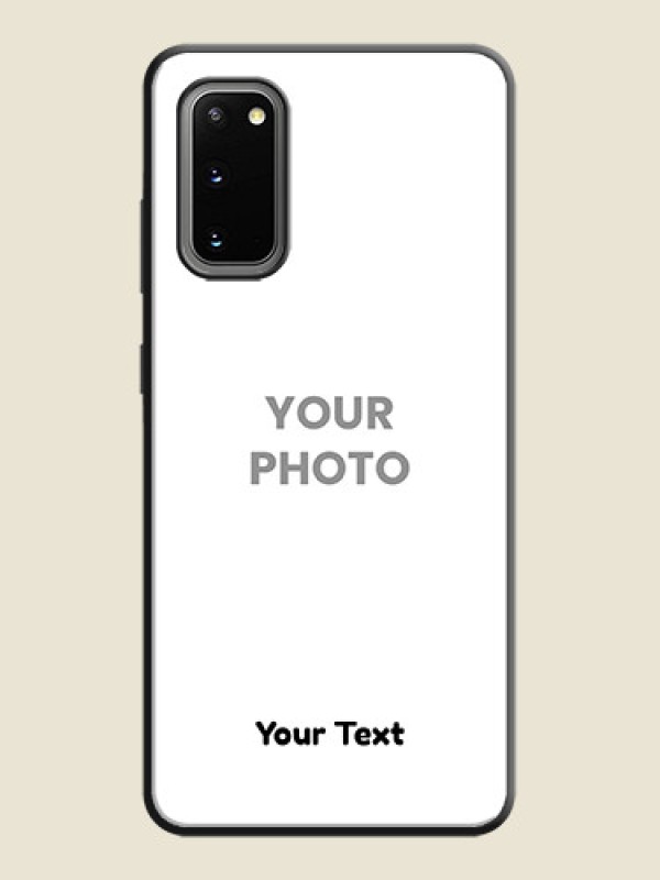 Custom Full Single Pic Upload With Text On Space Black Personalized Soft Matte Phone Covers -Samsung Galaxy S20 - alternate view