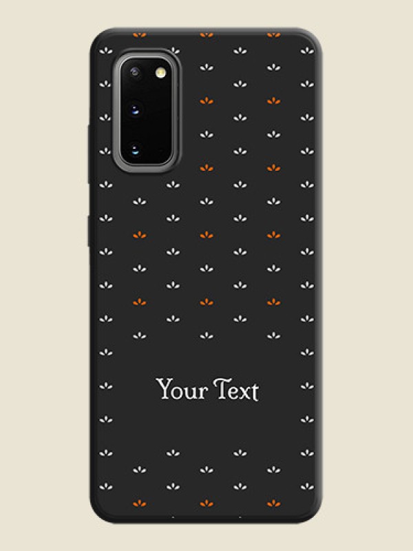 Custom Simple Pattern With Custom Text On Space Black Personalized Soft Matte Phone Covers -Samsung Galaxy S20 - alternate view