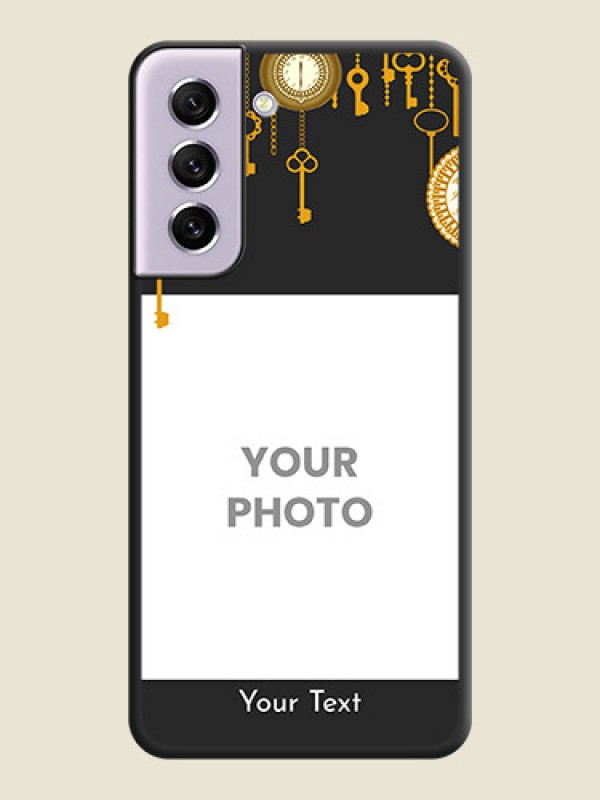 Custom Decorative Design with Text on Space Black Custom Soft Matte Back Cover - Galaxy S21 FE 5G - alternate view