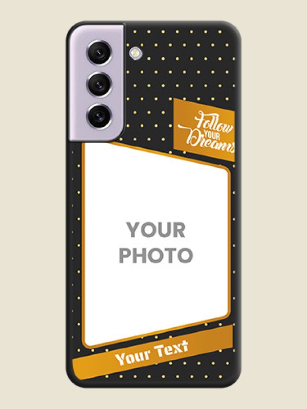 Custom Follow Your Dreams with White Dots on Space Black Custom Soft Matte Phone Cases - Galaxy S21 FE 5G - alternate view
