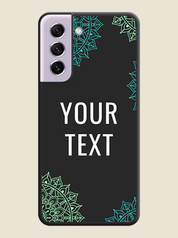 Custom Your Name with Floral Design on Space Black Custom Soft Matte Back Cover - Galaxy S21 FE 5G - alternate view