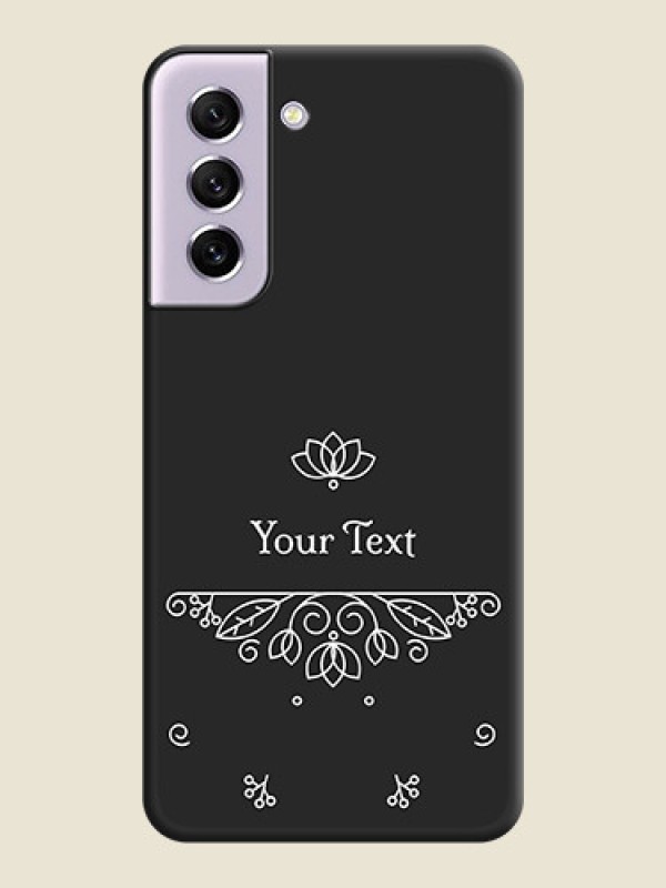 Custom Lotus Garden Custom Text On Space Black Personalized Soft Matte Phone Covers -Samsung Galaxy S21 Fe 5G - alternate view