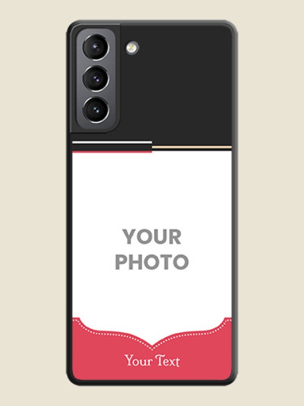 Custom Classic Plain Design with Name on Photo on Space Black Soft Matte Phone Cover - Galaxy S21 Plus - alternate view
