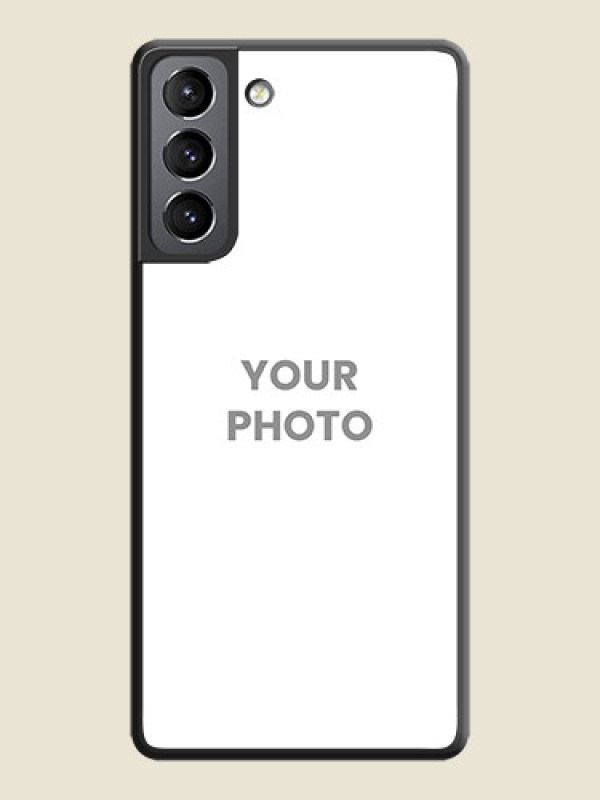 Custom Full Single Pic Upload On Space Black Personalized Soft Matte Phone Covers -Samsung Galaxy S21 Plus - alternate view