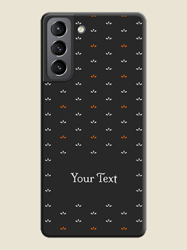 Custom Simple Pattern With Custom Text On Space Black Personalized Soft Matte Phone Covers -Samsung Galaxy S21 Plus - alternate view