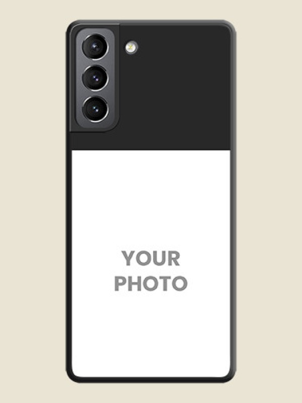 Custom Image Upload With Space Black Color On Custom Soft Matte Mobile Back Cover - Samsung Galaxy S21 Plus - alternate view