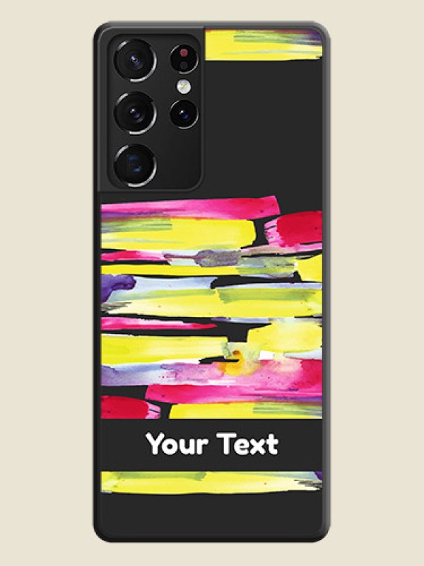 Custom Brush Coloured on Space Black Personalized Soft Matte Phone Covers - Galaxy S21 Ultra - alternate view