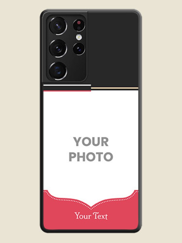 Custom Classic Plain Design with Name on Photo on Space Black Soft Matte Phone Cover - Galaxy S21 Ultra - alternate view