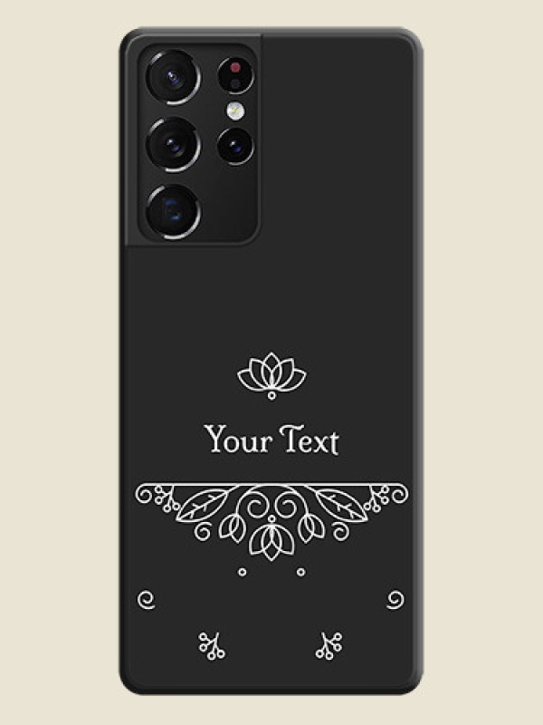 Custom Lotus Garden Custom Text On Space Black Personalized Soft Matte Phone Covers -Samsung Galaxy S21 Ultra - alternate view