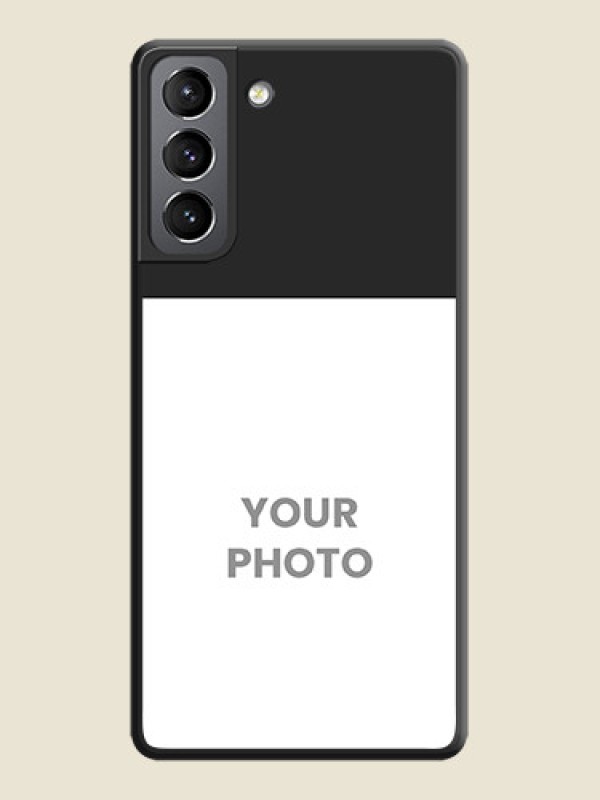 Custom Image Upload With Space Black Color On Custom Soft Matte Mobile Back Cover - Samsung Galaxy S21 - alternate view