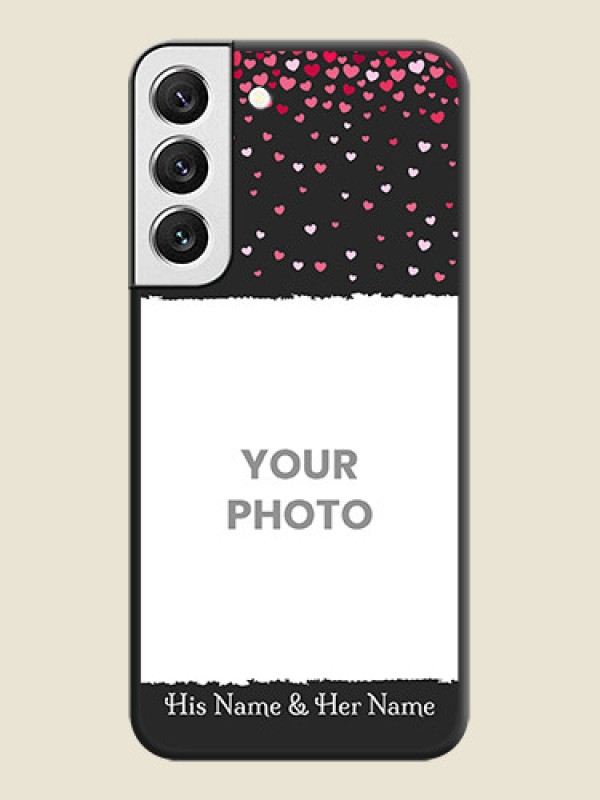 Custom Fall in Love with Your Partner on Photo on Space Black Soft Matte Phone Cover - Galaxy S22 5G - alternate view