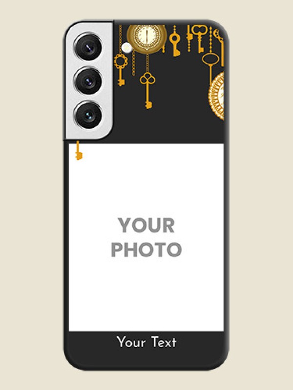 Custom Decorative Design with Text on Space Black Custom Soft Matte Back Cover - Galaxy S22 5G - alternate view