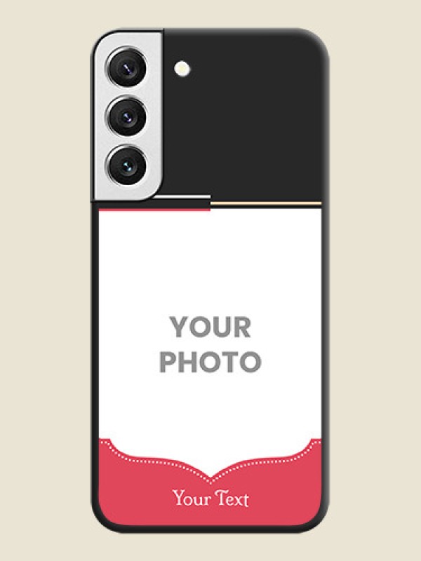 Custom Classic Plain Design with Name on Photo on Space Black Soft Matte Phone Cover - Galaxy S22 5G - alternate view